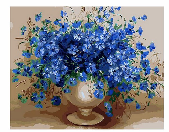 Violet Flowers DIY Painting By Numbers Kit