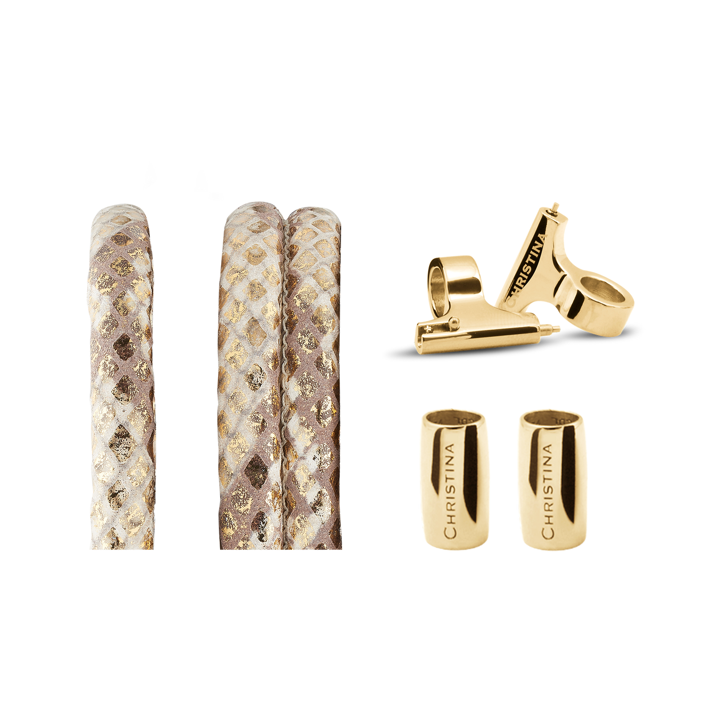 Classic Leather set for Watch - Gold Snake - CHRISTINA