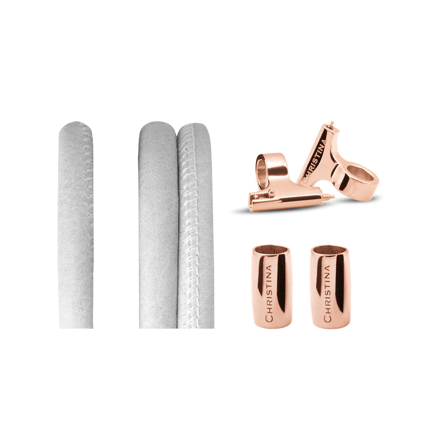 Classic Leather set for Watch - White - CHRISTINA