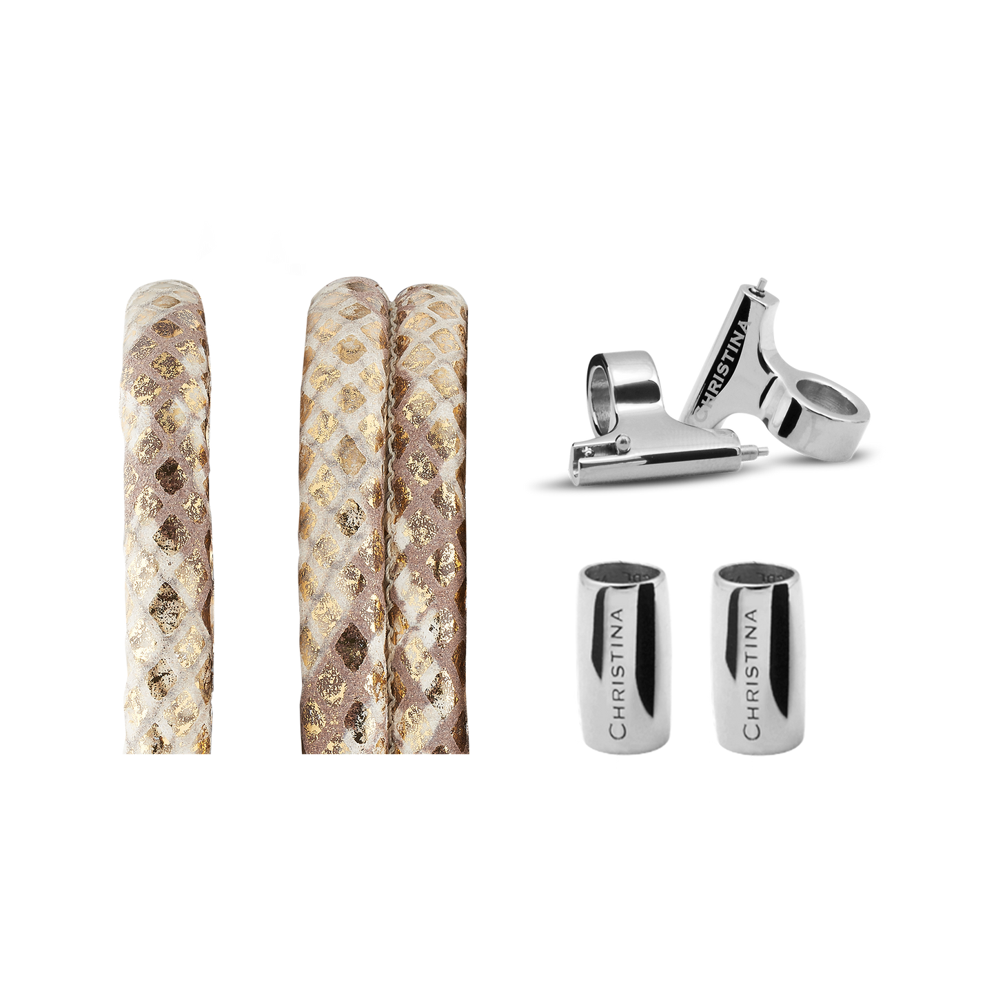 Classic Leather set for Watch - Gold Snake - CHRISTINA