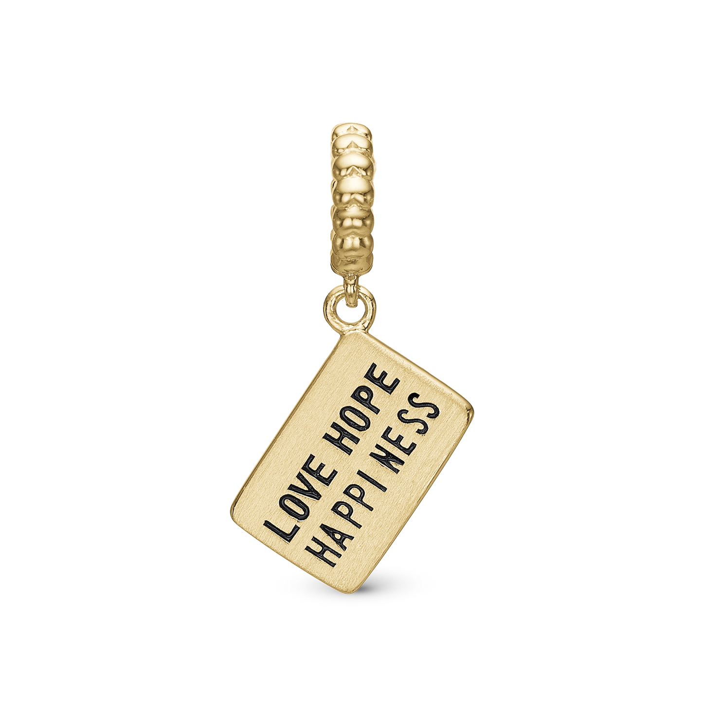 Ace of Hearts - Dangle Charm 4 mm with Bracelet - Gold-Plated Sterling Silver