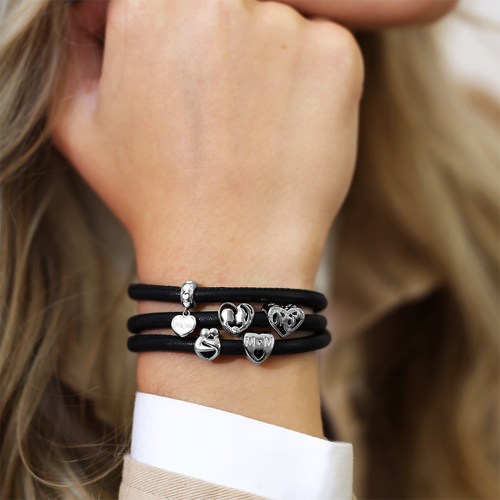 MOM Love Charms with sølvBracelet - CHRISTINA