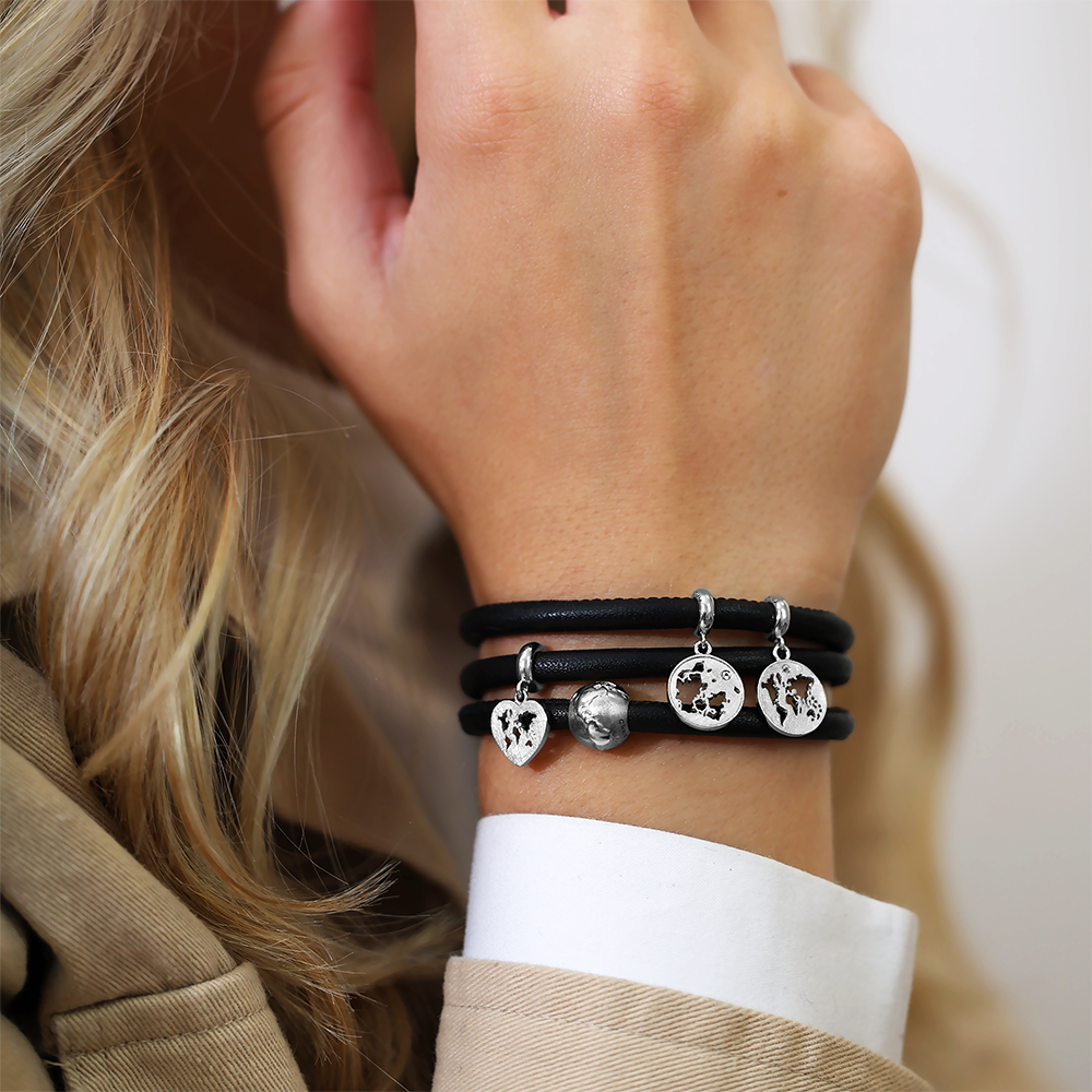 Danmark Charms with sølvBracelet - CHRISTINA