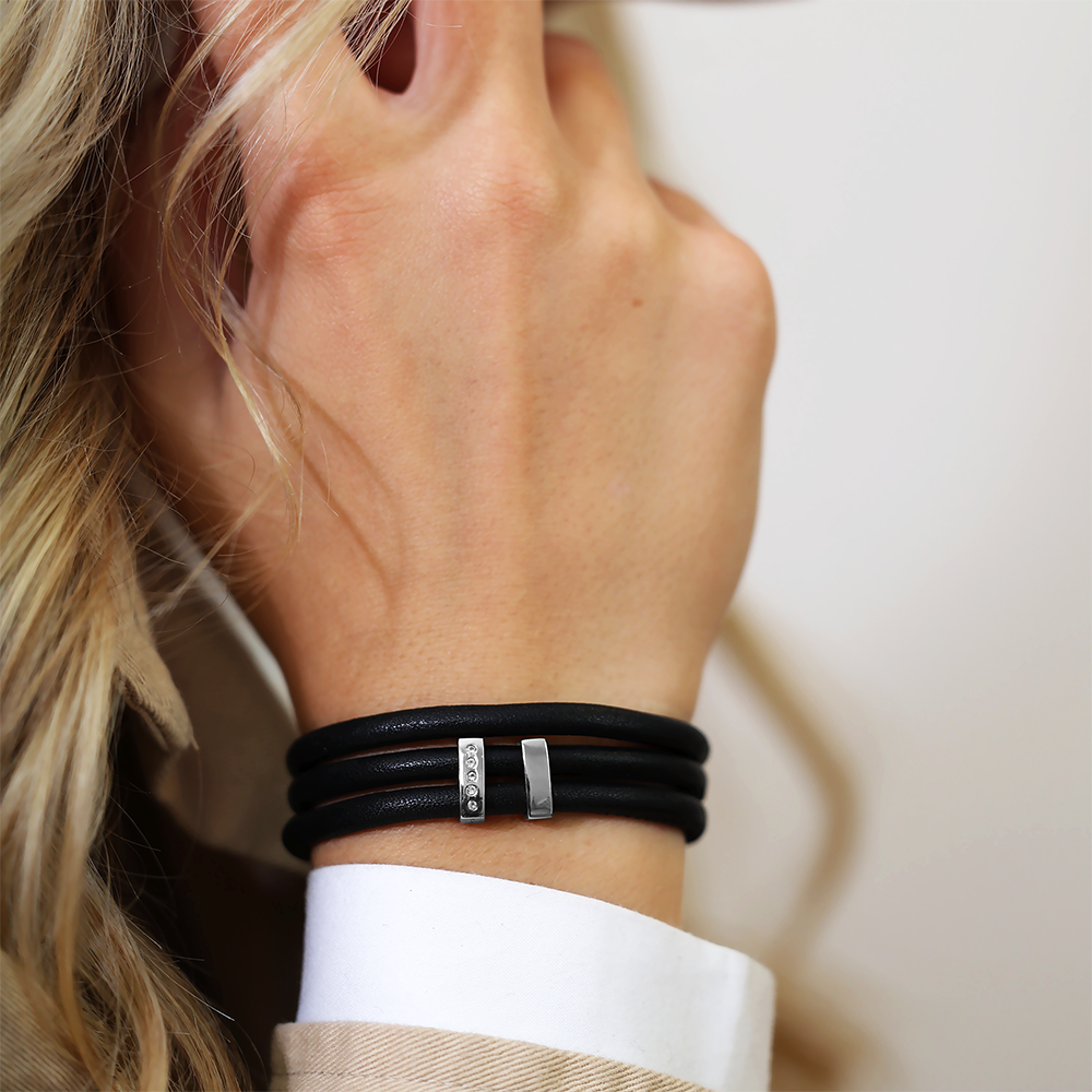 Double charm Charms with sølvBracelet - CHRISTINA