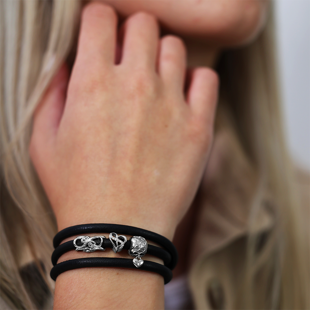 Heart with Eternity Charms with sølvBracelet - CHRISTINA