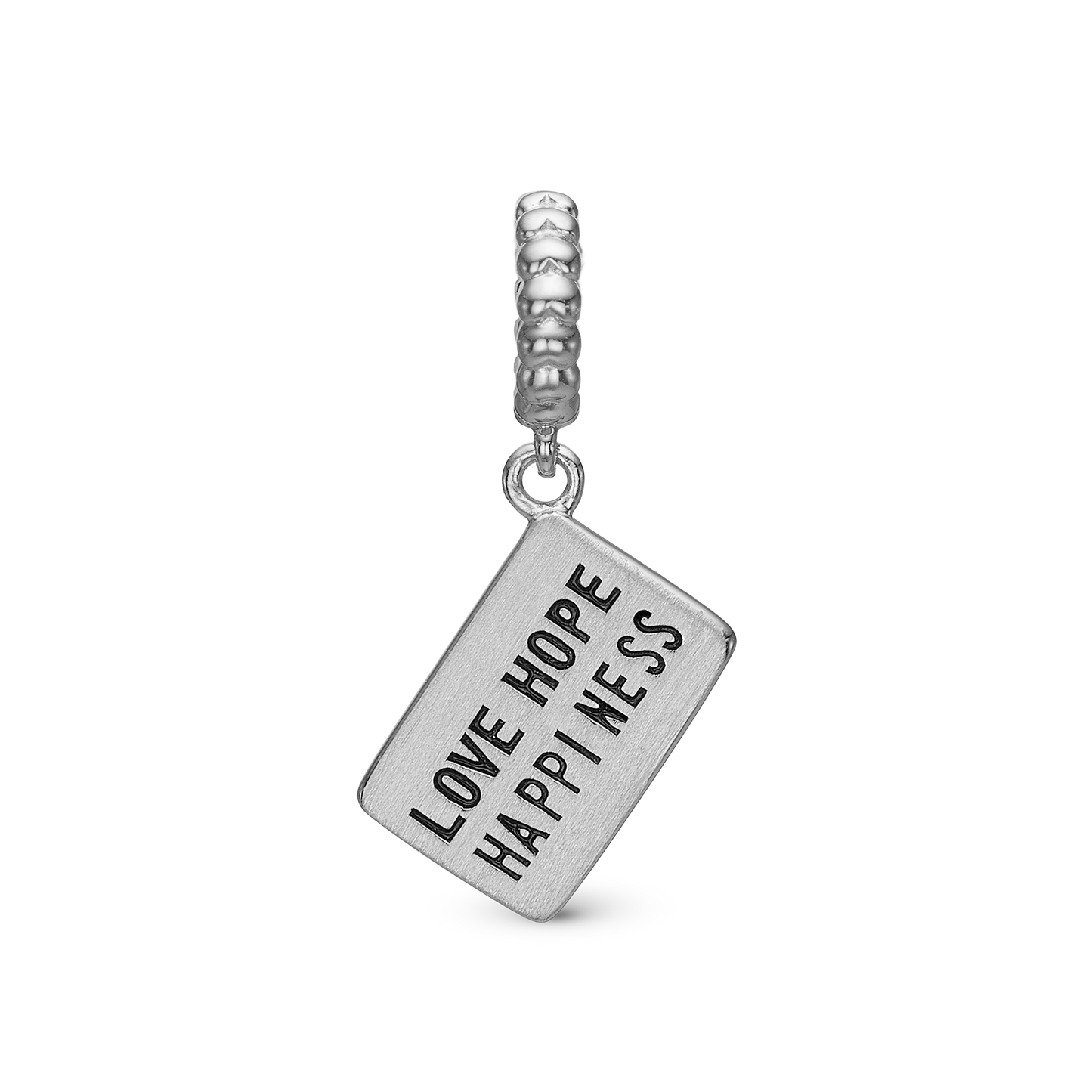 Ace of Hearts - Dangle Charm 4 mm with Bracelet - Sterling Silver