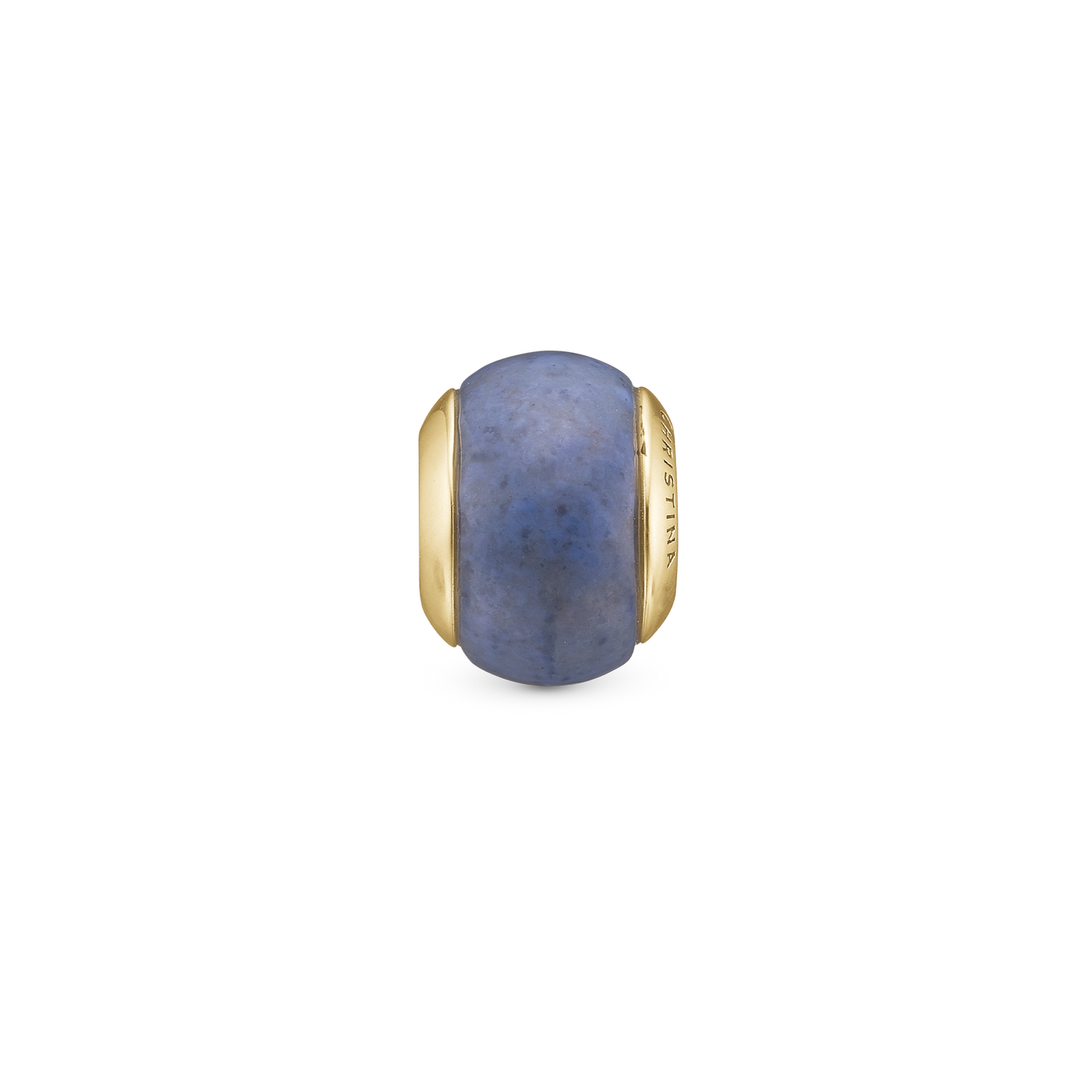 Sodalite Magic Charm 6 mm for Classic Leather Bracelet - Gold Plated Sterling Silver