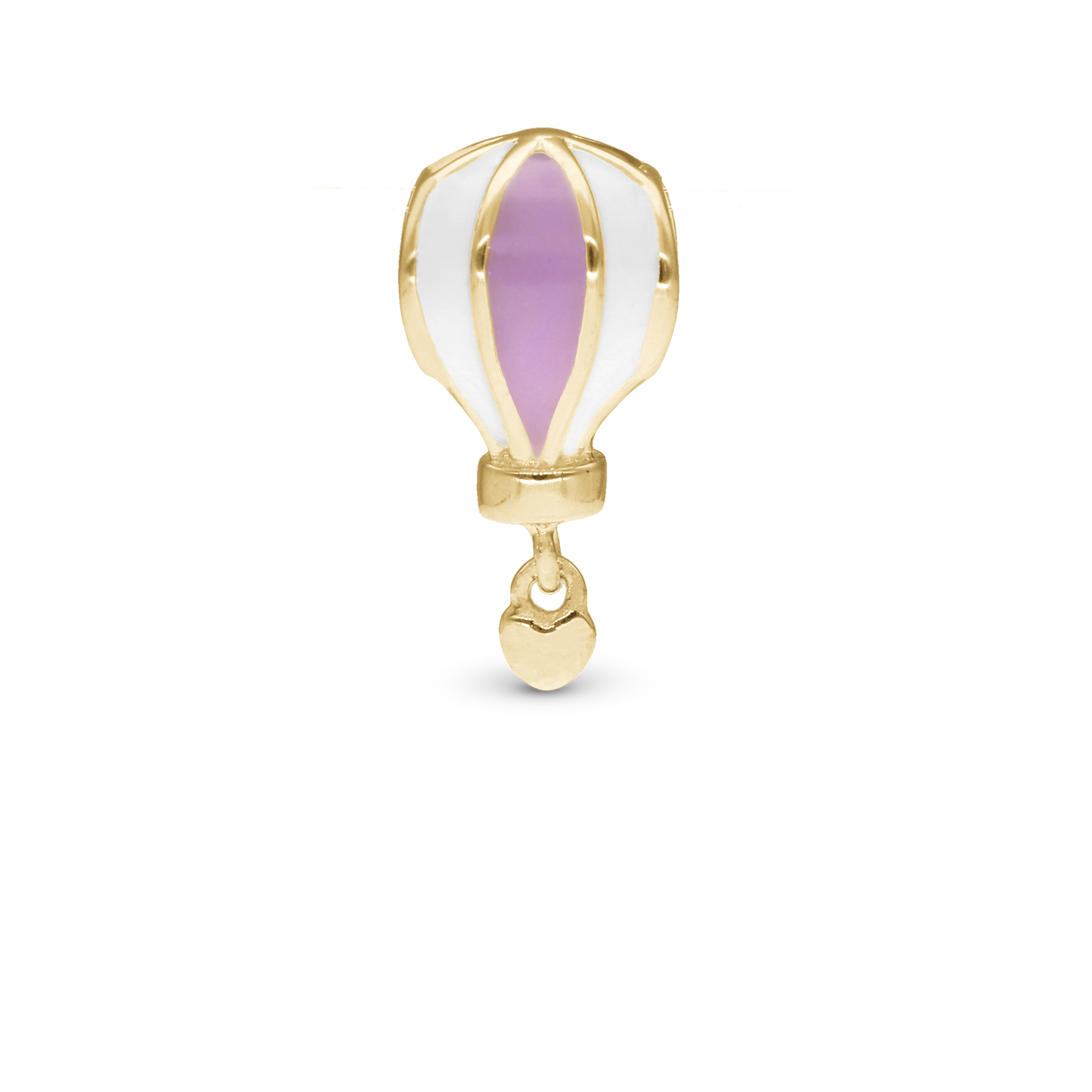 7th Heaven Charm 6 mm for Classic Leather Bracelet - Polished Gold Plated Sterling Silver