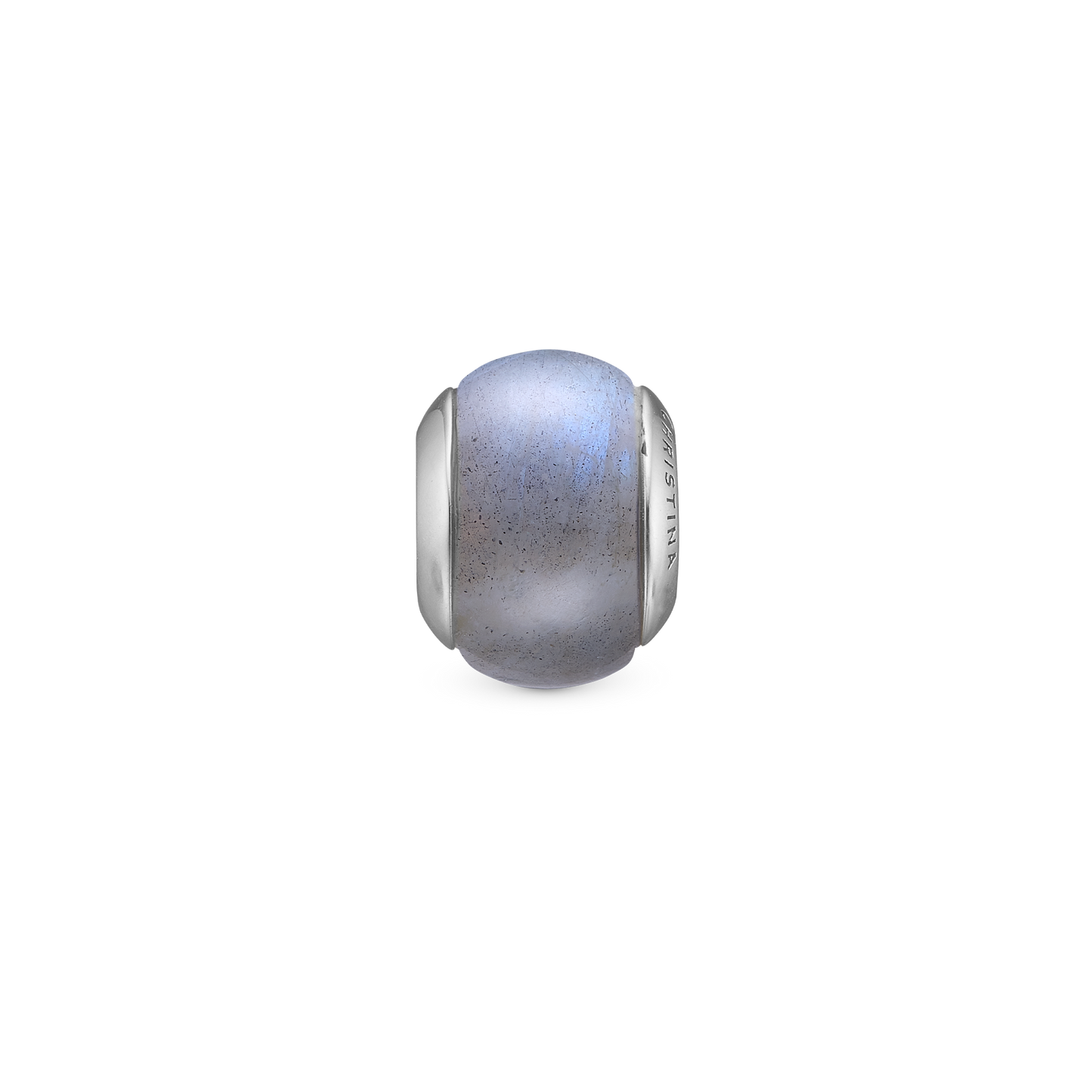 Labradorite Magic Charm 6 mm for Classic Leather Bracelet - Sterling Silver with 1 Labradorit