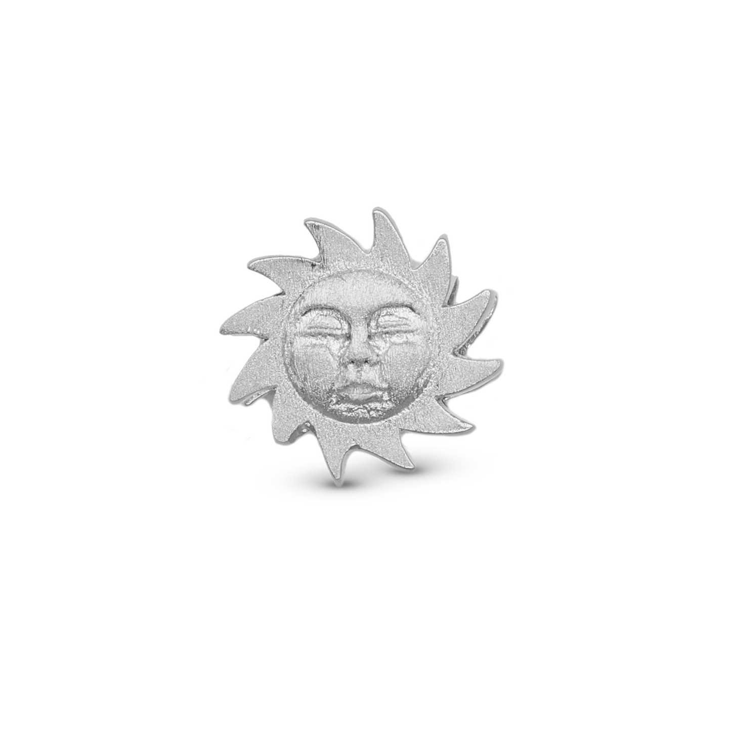 Glowing Sun Charm 6 mm for Classic Leather Bracelet - Matte Sterling Silver