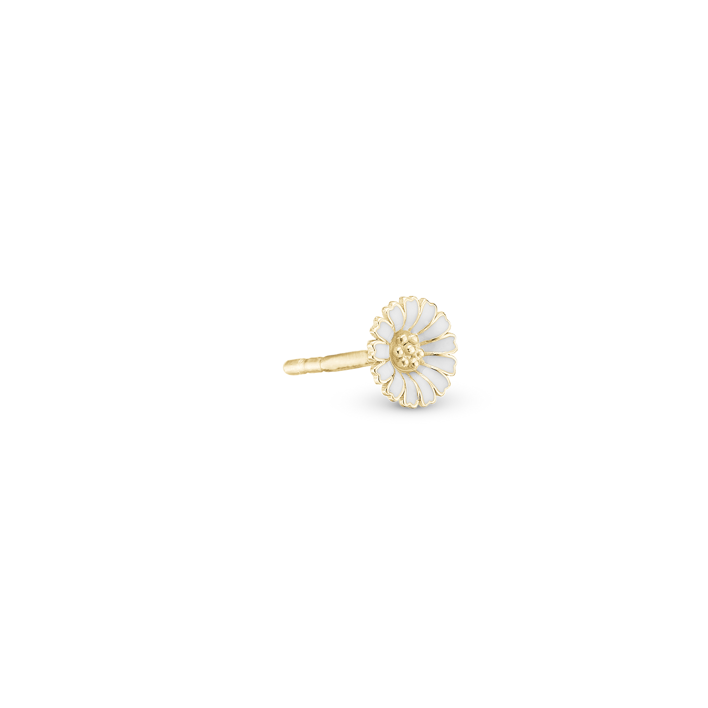 Marguerite Simple Earring Stud / Single Stud - Polished Gold Plated Sterling Silver