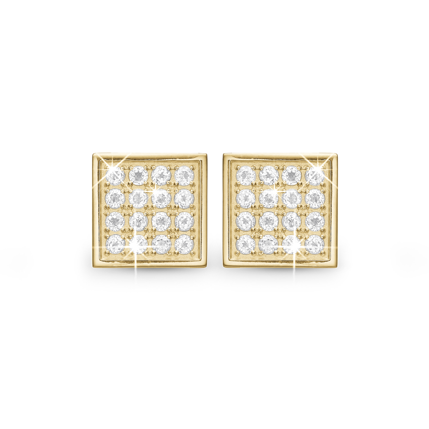 Square Topaz Balance Øreclips - CHRISTINA