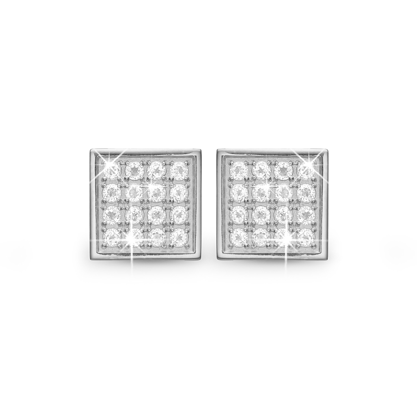 Square Topaz Balance Øreclips - CHRISTINA