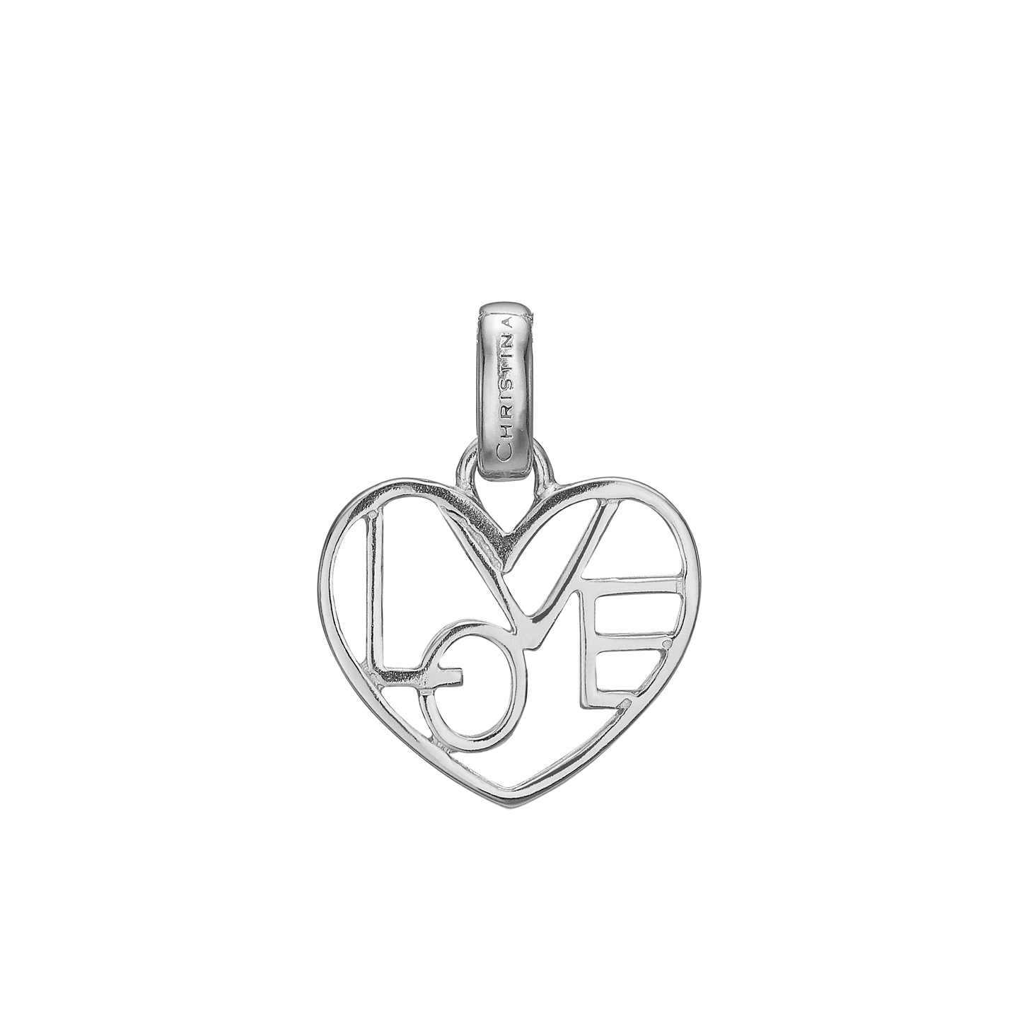 Loveable Earring Pendant - Polished Sterling Silver