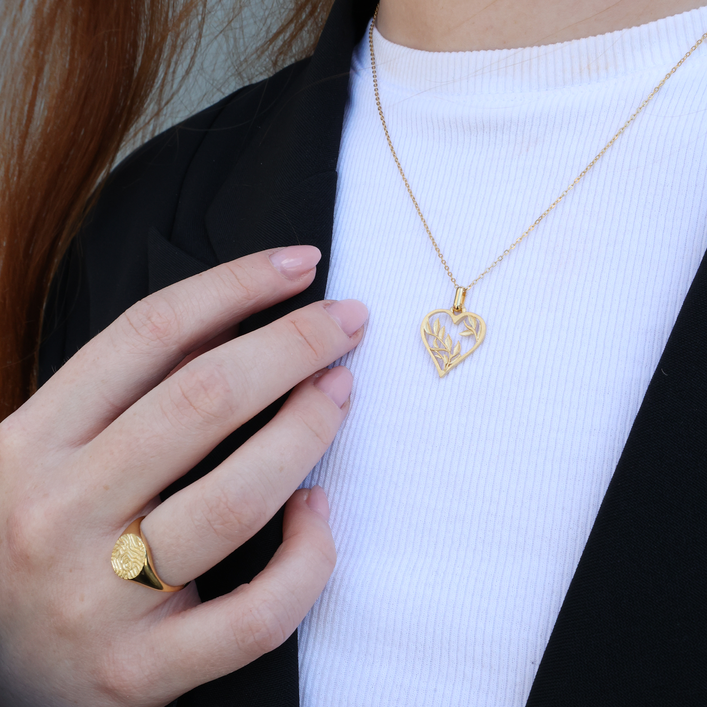 NatWatche Love Earring Pendant - Satin Gold Plated Sterling Silver