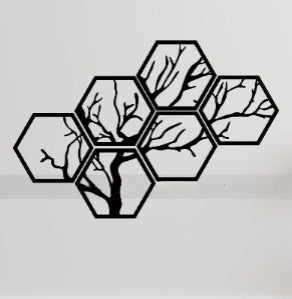 Hexagon Tree Acrylic Wall Art