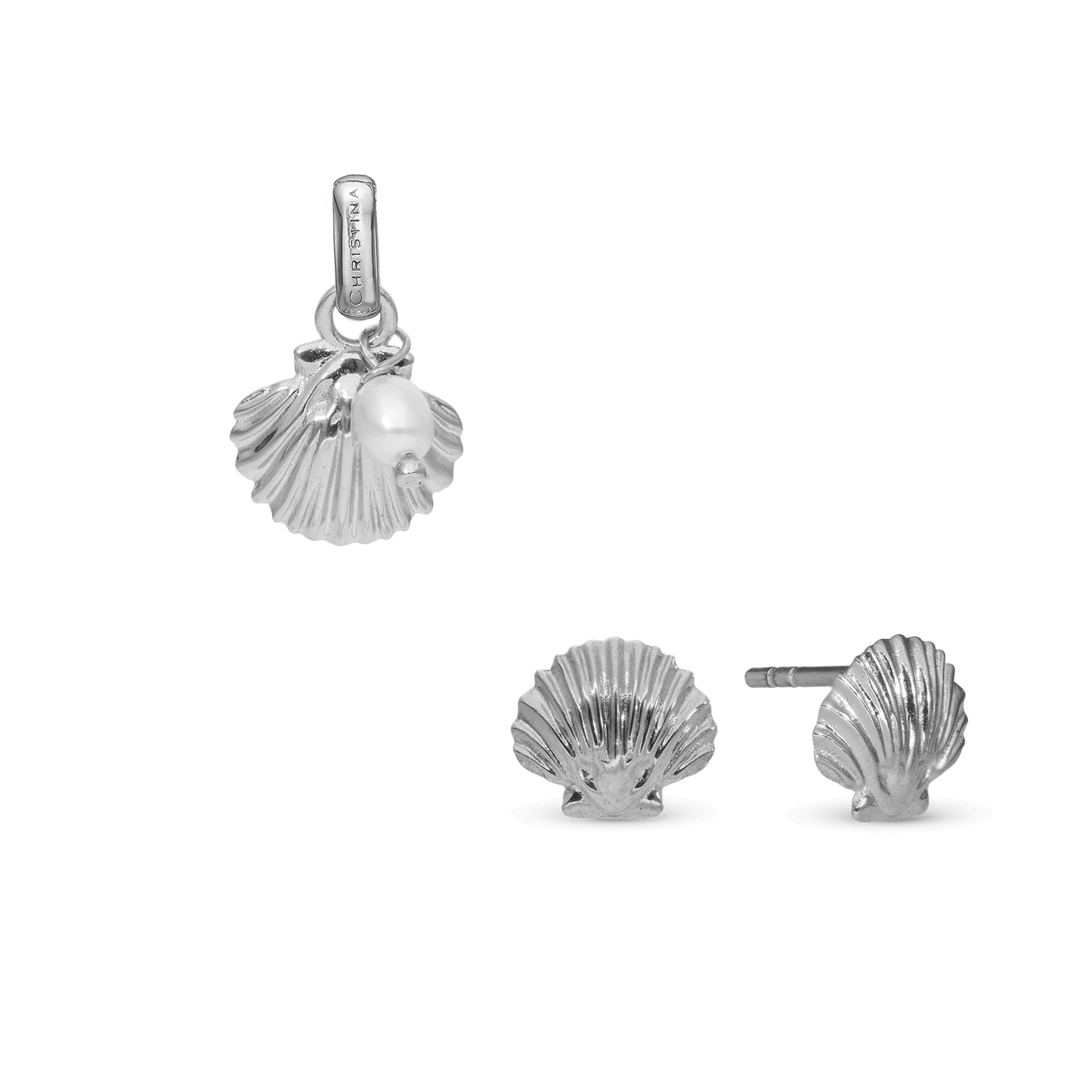 CHRISTINA Clam Shell sæt, Sølv