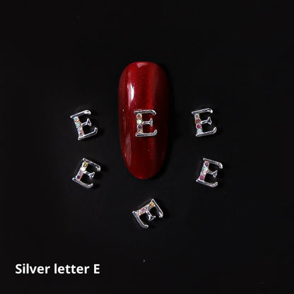 26 Letter Alloy Nail Ornament Nail Crystal