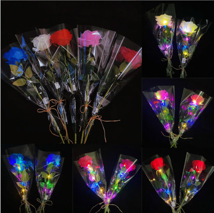 Glowing And Illuminated Preserved Flowers Gypsophila Bouquet