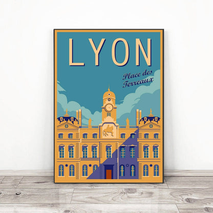 Lyon Art Wall Posters Vintage Tours Of France