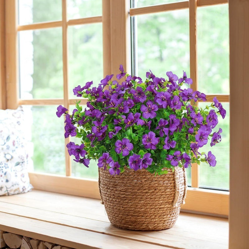 Künstliche Eukalyptusblumen, künstliche Blumen, Veilchen, Veranda