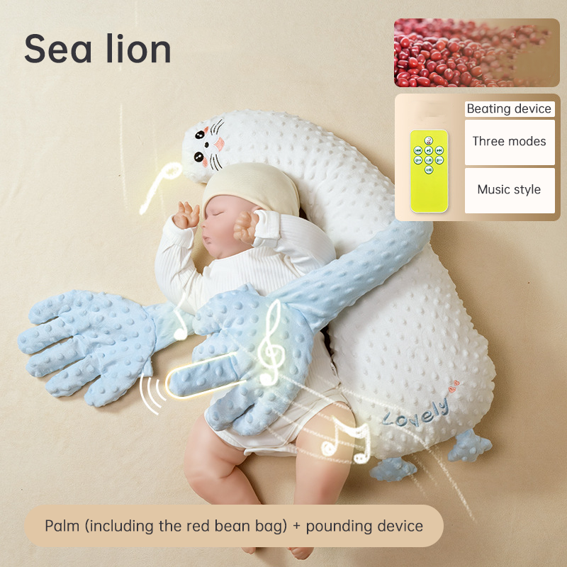 Babycare Soothing Sleep Aid: Anti-Moros Reflex Pillow and Patting Toy