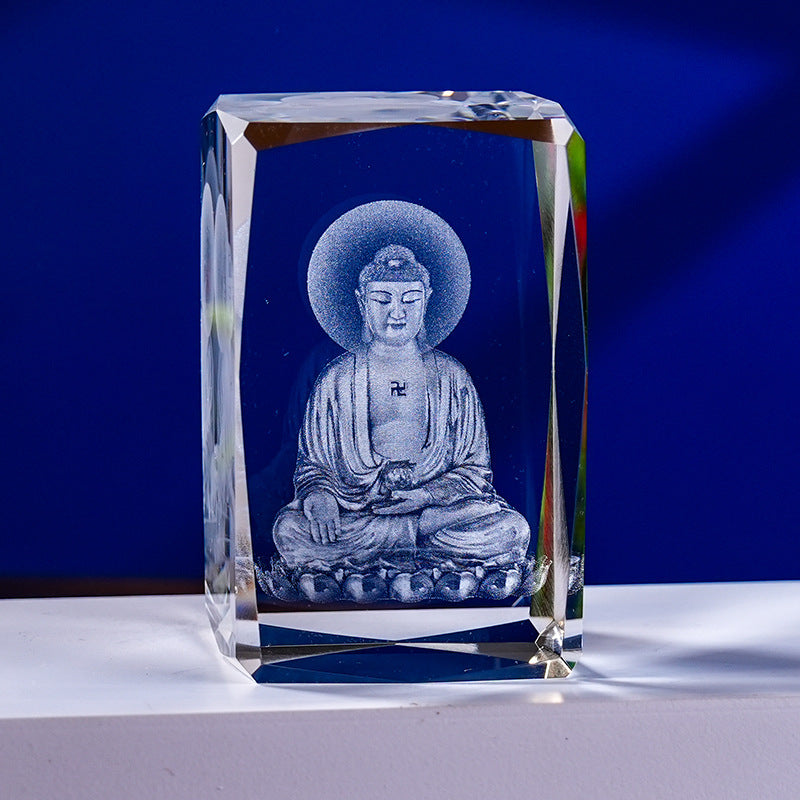 Interior Carving 3D Animal Series Crystal Statue Tourist Souvenir