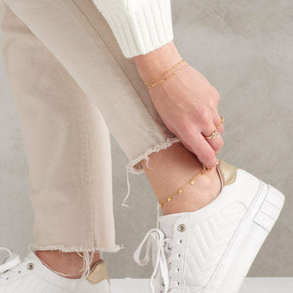 Forlænger for Bracelet/Ankle/Necklace Bracelet - Polished Gold Plated Sterling Silver