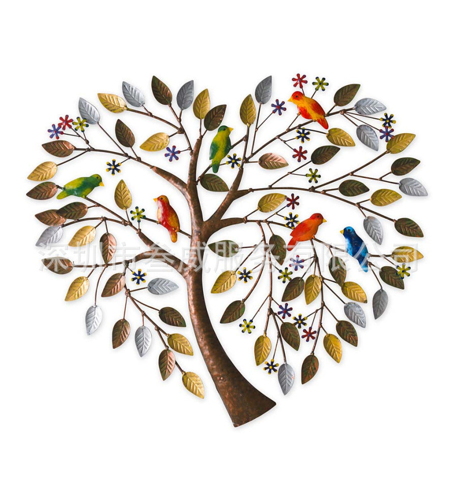 Metal Wall Art Heart-shaped Tree Of Life Ornament