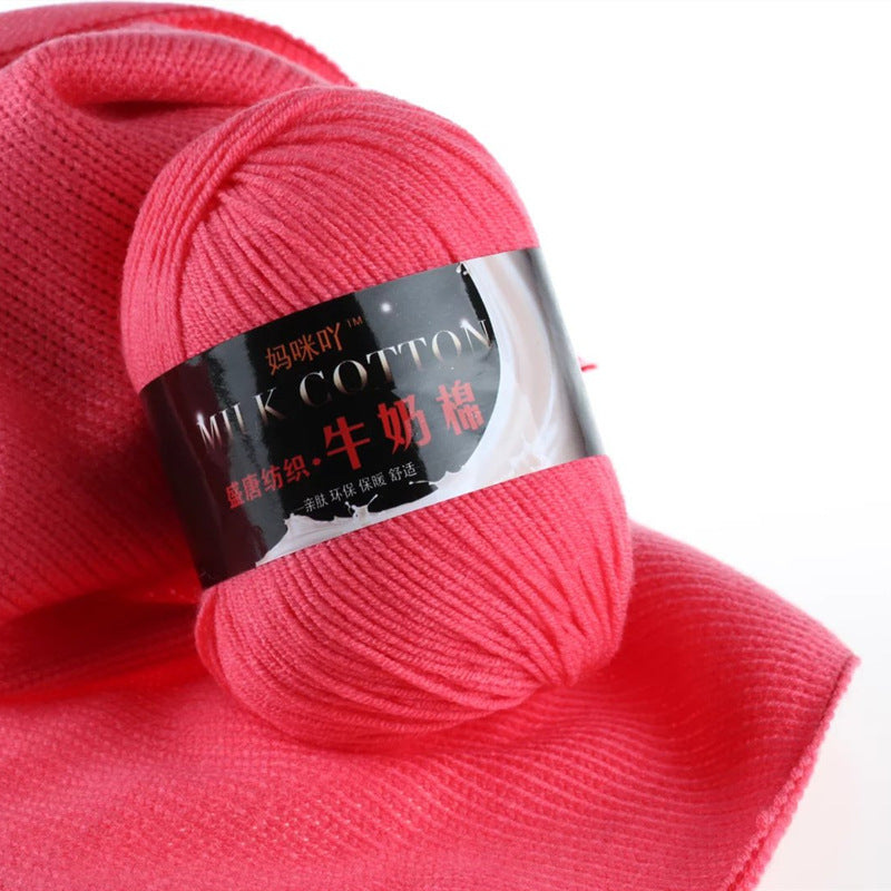 3-Strand Milk Cotton Wool DIY Doll Sweater Scarf Hat Cotton Yarn