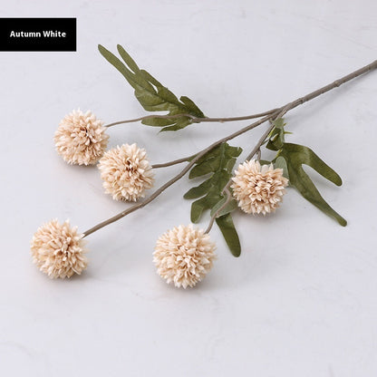 5 Autumn Dandelion Fake Flower Decoration Artificial Flowers