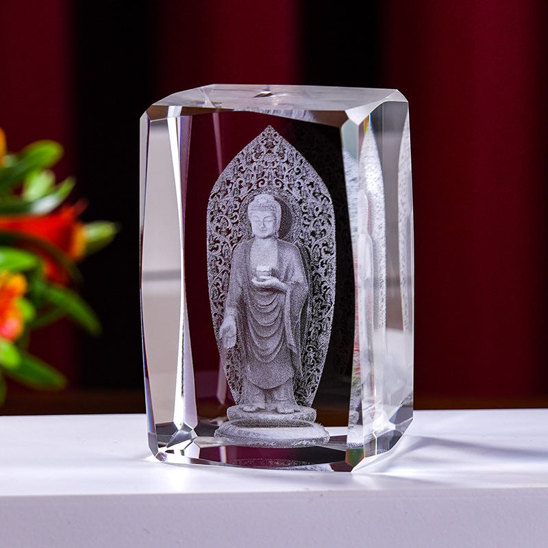 Interior Carving 3D Animal Series Crystal Statue Tourist Souvenir