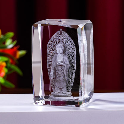 Interior Carving 3D Animal Series Crystal Statue Tourist Souvenir