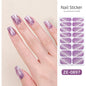 New Onion Powder Cat Eye Nail Applique 16 Finger Nail Sticker