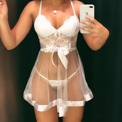 Net yarn tie underwear set