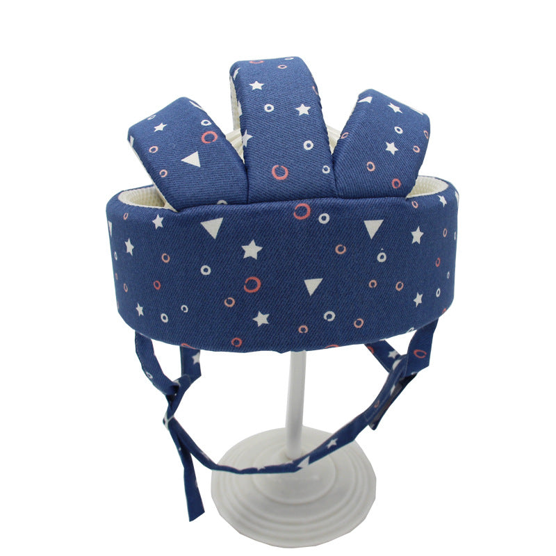 Baby Learning to Walk Anti-Collision Hat Infant Toddler Safety Helmet Cotton Protective Cap Fully Cotton Breathable Lightweight