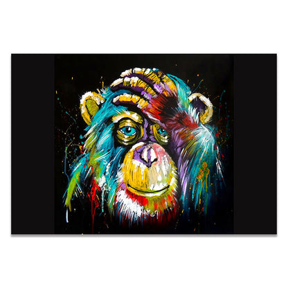 Graffiti Monkey Hd Print Art Canvas Painting