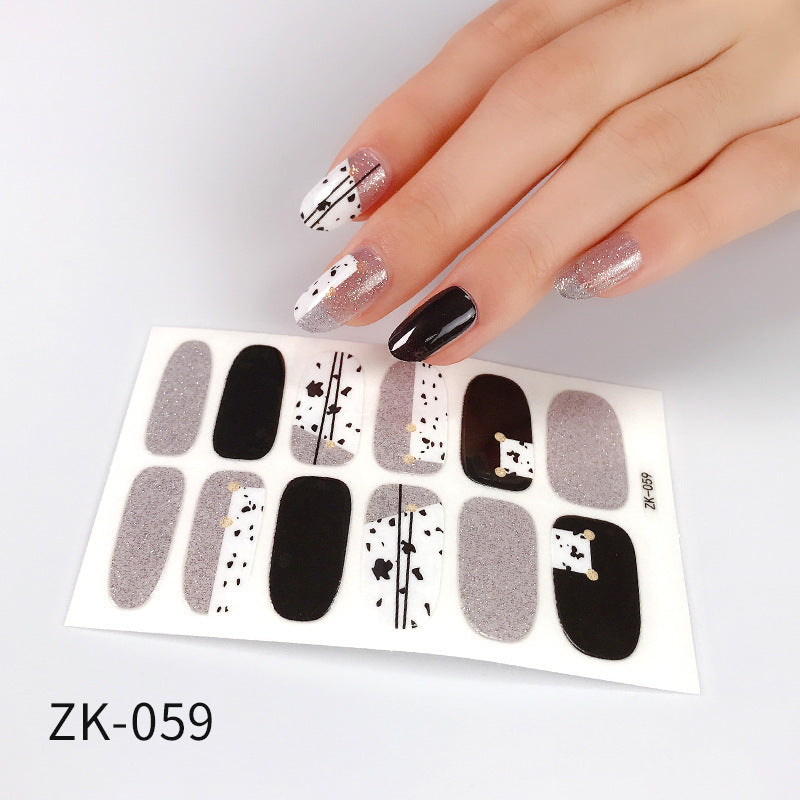 Internet Celebrity Gradient Onion Powder Little Nail Stickers