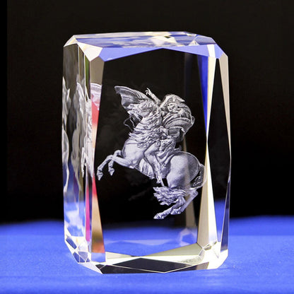 Interior Carving 3D Animal Series Crystal Statue Tourist Souvenir