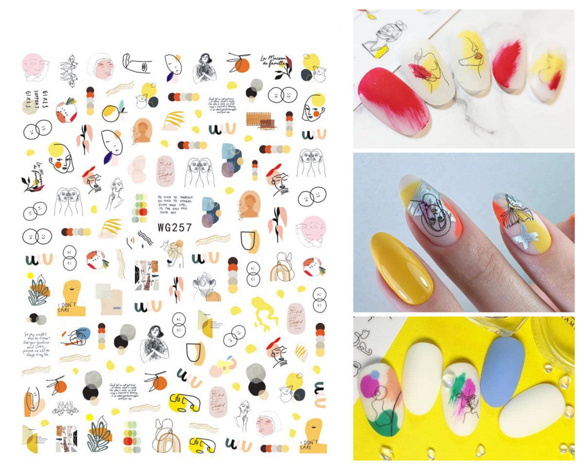 Summer Graffiti Ultra-thin Adhesive Nail Stickers