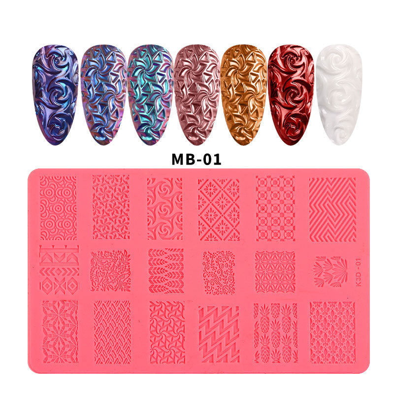 Silikon-Druckschablone für Nagelkunst