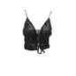 Women's Street Style Net Yarn Pearl Camisole Vest