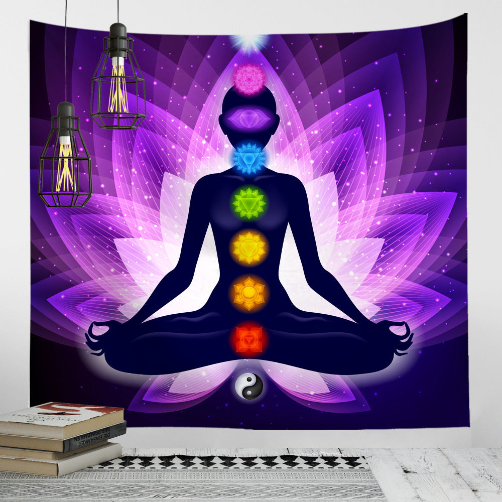 Nordischer Hintergrundstoff, Wandteppich mit Digitaldruck, Yoga-Meditations-Wandteppich, Heimdekoration