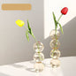 Transparent Glass Gourd Small Vase Flower Arrangement Ddried Flowers Hydroponics