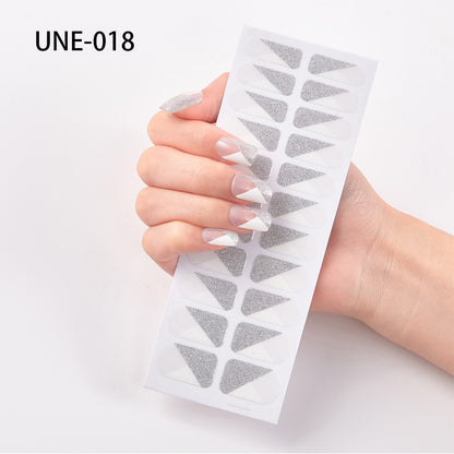 French Style European And American Style Cross-Border Nail Stickers Waterproof And Tearable 3D Christmas Nail Polish Film Nail Stickers Full Stickers 22 Tips