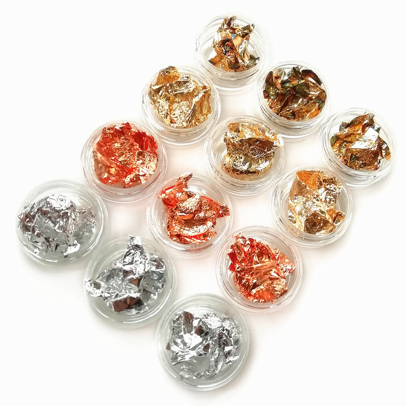 Nail Art Accessories Nail Tin Foil Hand Holding Foil Gold And Silver Foil Tin Foil Ultra-Thin Color Foil Sticker