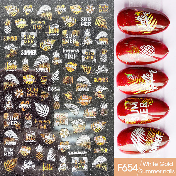 Japanische dreidimensionale 5D-Nagelsticker mit Prägung