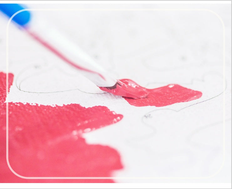 Blue And White Flowers Digital Painting