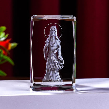 Interior Carving 3D Animal Series Crystal Statue Tourist Souvenir