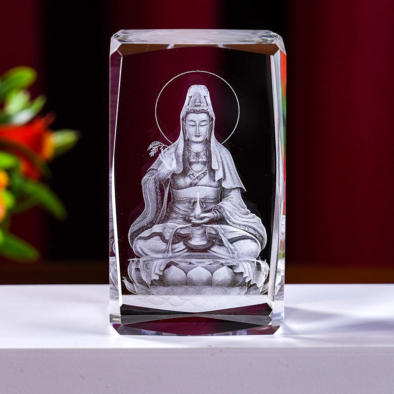 Interior Carving 3D Animal Series Crystal Statue Tourist Souvenir